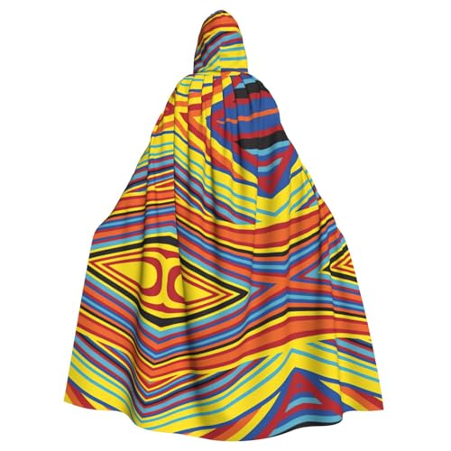 Gongjuy Partyumhang mit bunten Streifen für Erwachsene, Halloween, Zauberer, Übergröße, Horror-Umhang mit Kapuze Gongjuy Partyumhang mit bunten Streifen für Erwachsene, Halloween, Zauberer, Übergröße, Horror-Umhang mit Kapuze von Gongjuy