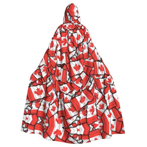 Gongjuy Partyumhang mit kanadischer Flagge für Erwachsene, Halloween-Zauberer, Übergröße, Horror-Umhang mit Kapuze Gongjuy Partyumhang mit kanadischer Flagge für Erwachsene, Halloween-Zauberer, Übergröße, Horror-Umhang mit Kapuze von Gongjuy