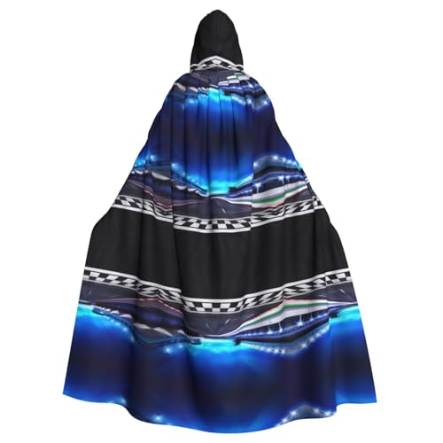 Gongjuy Race Track Partyumhang für Erwachsene, Zubehör, Halloween-Zauberer, Übergröße, Horror-Umhang mit Kapuze von Gongjuy