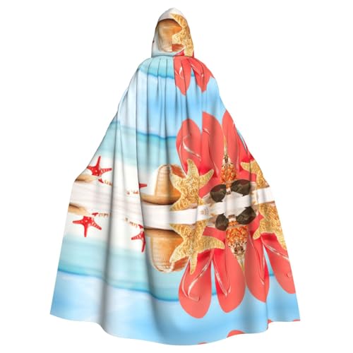 Gongjuy Sand Beach Seestern Partyumhang für Erwachsene, Zubehör, Halloween-Zauberer, Übergröße, Horror-Umhang mit Kapuze Gongjuy Sand Beach Seestern Partyumhang für Erwachsene, Zubehör, Halloween-Zauberer, Übergröße, Horror-Umhang mit Kapuze von Gongjuy