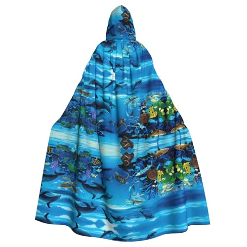Gongjuy Sea Dolphin Partyumhang für Erwachsene, Halloween-Zauberer, Übergröße, Horror-Umhang mit Kapuze Gongjuy Sea Dolphin Partyumhang für Erwachsene, Halloween-Zauberer, Übergröße, Horror-Umhang mit Kapuze von Gongjuy