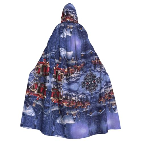 Gongjuy Snow Night Weihnachtsmann und Hirsch Partyumhang für Erwachsene, Halloween, Zauberer, Übergröße, Horror-Umhang mit Kapuze Gongjuy Snow Night Weihnachtsmann und Hirsch Partyumhang für Erwachsene, Halloween, Zauberer, Übergröße, Horror-Umhang mit Kapuze von Gongjuy