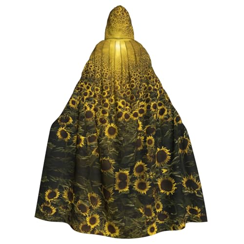 Gongjuy Sonnenblumen-Umhang für Erwachsene, Party-Umhang, Bekleidungszubehör, Halloween-Zauberer, Übergröße, Horror-Umhang mit Kapuze Gongjuy Sonnenblumen-Umhang für Erwachsene, Party-Umhang, Bekleidungszubehör, Halloween-Zauberer, Übergröße, Horror-Umhang mit Kapuze von Gongjuy