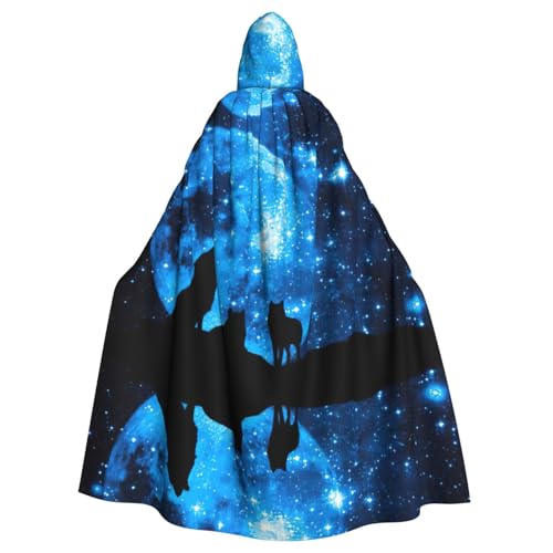 Gongjuy Wolfs Party-Umhang für Erwachsene, Halloween, Zauberer, Übergröße, Horror-Umhang mit Kapuze Gongjuy Wolfs Party-Umhang für Erwachsene, Halloween, Zauberer, Übergröße, Horror-Umhang mit Kapuze von Gongjuy