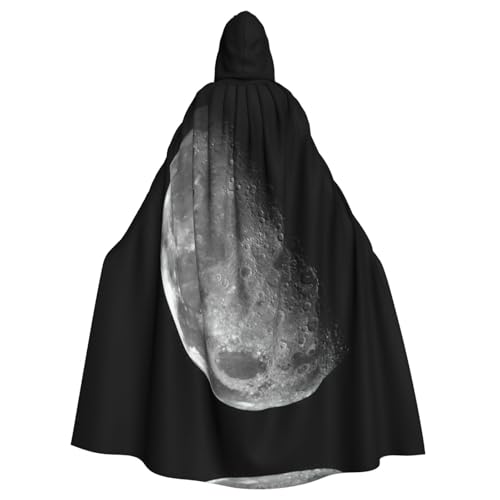 Schwarzer Hintergrund Mond Erwachsene Party Umhang Kleidung Zubehör Erwachsene Halloween Zauberer Übergröße Kapuze Horror Umhang von Gongjuy