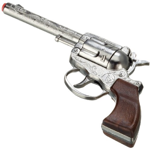 Gonher 03.09.290 - Revolver Zar 100-Schuss 18 cm, Zink, mit Langlauf von Gonher