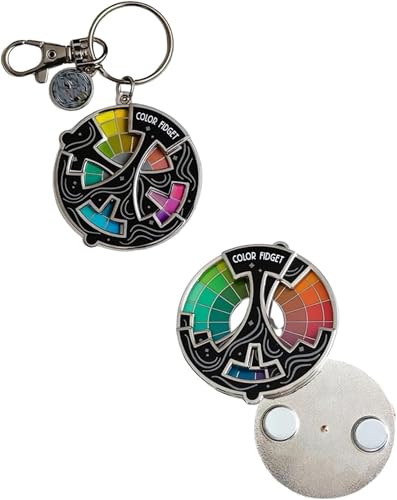 Farbige Fidget-Emaille-Anstecknadel, 20 Farben drehbares Rad, farbiges Fidget-Rad für Künstler, schnelle Identifizierung tonaler Beziehungen, Angstabbau-Anstecknadeln, Farb-Fidget-Rad-Anstecknadeln Farbige Fidget-Emaille-Anstecknadel, 20 Farben drehbares Rad, farbiges Fidget-Rad für Künstler, schnelle Identifizierung tonaler Beziehungen, Angstabbau-Anstecknadeln, Farb-Fidget-Rad-Anstecknadeln von Goniome