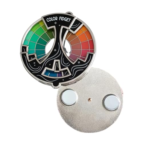 Farbige Fidget-Emaille-Anstecknadel, 20 Farben drehbares Rad, farbiges Fidget-Rad für Künstler, schnelle Identifizierung tonaler Beziehungen, Angstabbau-Anstecknadeln, Farb-Fidget-Rad-Anstecknadeln Farbige Fidget-Emaille-Anstecknadel, 20 Farben drehbares Rad, farbiges Fidget-Rad für Künstler, schnelle Identifizierung tonaler Beziehungen, Angstabbau-Anstecknadeln, Farb-Fidget-Rad-Anstecknadeln von Goniome