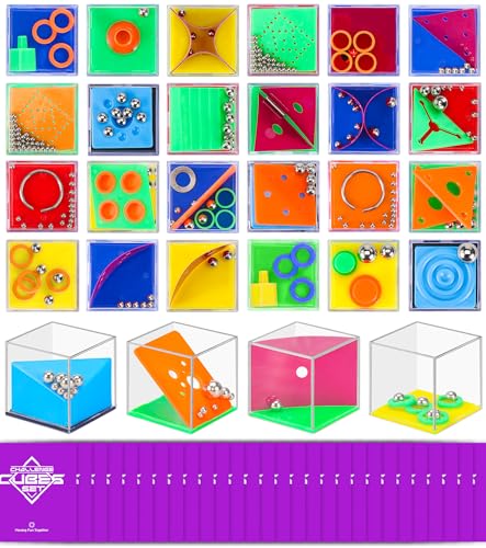 Gontence 28 Stück Geduldspiele für Kinder mit 28 lila Beutel - Knobelspiel | Mini Spiele für Kinder & Erwachsene | Mitgebsel Kindergeburtstag Give Aways | Spielzeug Geschenke Pinata Füllung Gontence 28 Stück Geduldspiele für Kinder mit 28 lila Beutel - Knobelspiel | Mini Spiele für Kinder & Erwachsene | Mitgebsel Kindergeburtstag Give Aways | Spielzeug Geschenke Pinata Füllung von Gontence