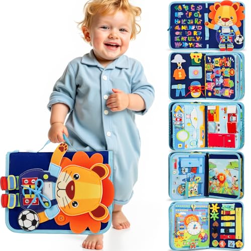 Gontence Busy Board - Spielzeug ab 2 3 4 Jahre - Montessori Spielzeug ab 1 Jahr - Kinderspielzeug Motorikspielzeug Activity Board - Geschenk Junge Gontence Busy Board - Spielzeug ab 2 3 4 Jahre - Montessori Spielzeug ab 1 Jahr - Kinderspielzeug Motorikspielzeug Activity Board - Geschenk Junge von Gontence