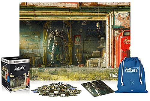 Fallout 4 Garage | 1000 Teile Puzzle | inklusive Poster und Tasche | 68 x 48 | für Erwachsene und Kinder ab 14 Jahren | ideal für Weihnachten und Geschenk | Spiel-Artwork Motiv von Good Loot