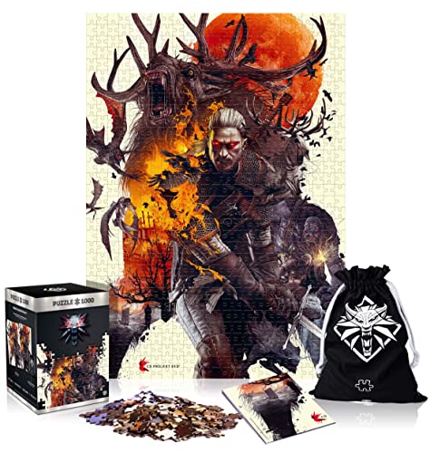 The Witcher 3: Wild Hunt Monsters | 1000 Teile Puzzle | inklusive Poster und Tasche | 68 x 48 | Der Hexer | für Erwachsene und Kinder ab 14 Jahren | ideal für Weihnachten und Geschenk | Spiel-Artwork von Good Loot