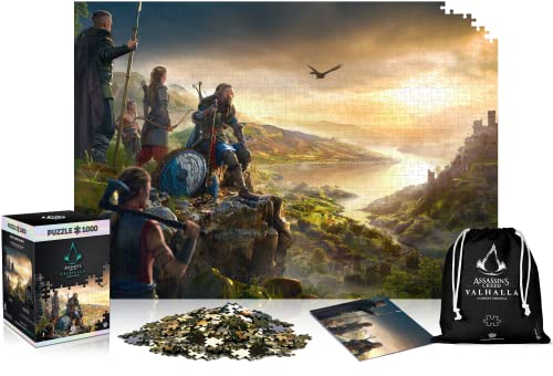 Good Loot Assassins Creed Valhalla Vista of England Puzzles Premium Box Sack Poster Computerspiel Spielepuzzles für Jugendliche und Erwachsene Freizeitideen Inspiriert Computerspiel 1000 Teile 68x48cm von Good Loot