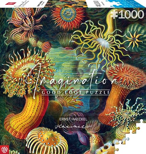 GOOD LOOT Jigsaw Puzzle Imagination Series Ernst Haeckel Sea Anemones – Classic Puzzles - Puzzle Kunst mit Bild 1000 Teile – Adult Puzzles - Puzzle Art 1000 Pieces | 68,3x48 cm von Good Loot