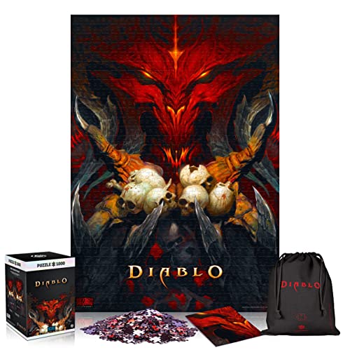 Diablo: Lord of Terror | 1000 Teile Puzzle | inklusive Poster und Tasche | 68 x 48 | für Erwachsene und Kinder ab 14 Jahren | ideal für Weihnachten und Geschenk | Spiel-Artwork Motiv von Good Loot