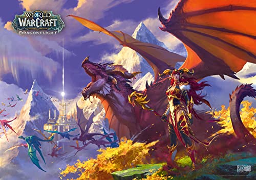 Good Loot Gaming Puzzle World of Warcraft Dragonflight Alexstrasza Spiel-Artwork für Erwachsene Teenager Puzzlespiel mit 1000 Teilen Spielepuzzles Inspiriert Durch EIN Computerspiel 68,3 x 48 cm von Good Loot