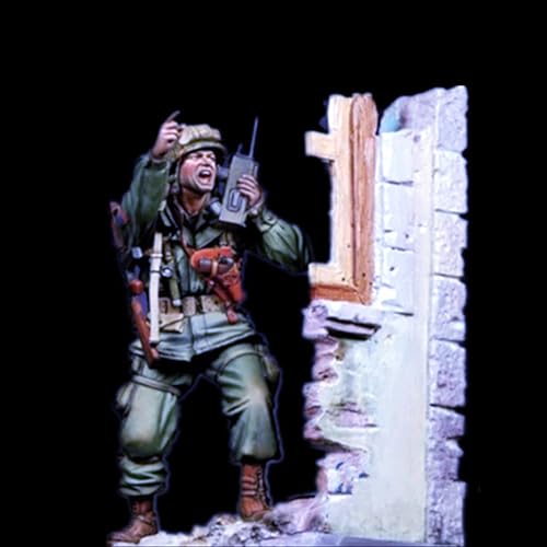 GoodFYouth 1/24 WWII US Soldier Resin Model Kit Unbemaltes und unmontiertes Soldatenmodell aus Resin (mit Sockel) //v2i3O5 von GoodFYouth