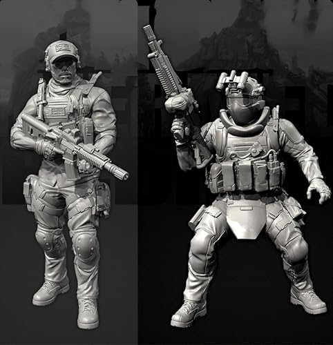 GoodFYouth 1/35 Europäische Kommandosoldaten-Resinmodellbausatz, unbemalt und unmontiert, Resinmodellbausatz (2 Personen) //v3i7O17 von GoodFYouth
