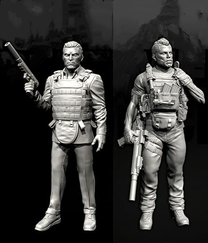 GoodFYouth 1/35 Europäische Kommandosoldaten-Resinmodellbausatz, unbemalt und unmontiert, Resinmodellbausatz (2 Personen) //v3i7O25 von GoodFYouth
