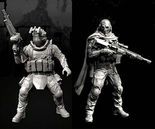 GoodFYouth 1/35 Europäische Kommandosoldaten-Resinmodellbausatz, unbemalt und unmontiert, Resinmodellbausatz (2 Personen) //v3i7O37 von GoodFYouth