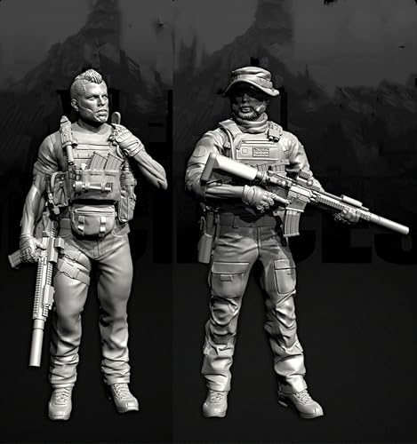 GoodFYouth 1/35 Europäische Kommandosoldaten-Resinmodellbausatz, unbemalt und unmontiert, Resinmodellbausatz (2 Personen) //v3i7O39 von GoodFYouth