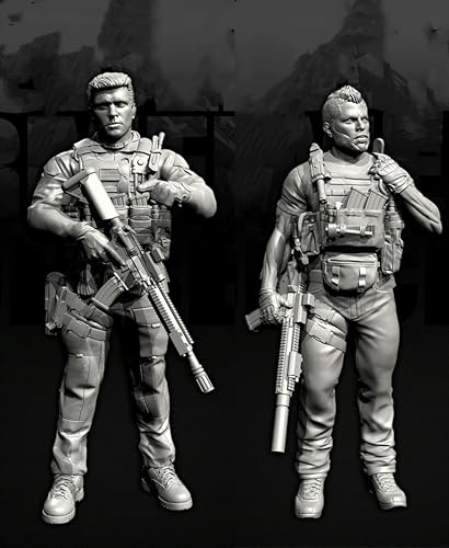 GoodFYouth 1/35 Europäische Kommandosoldaten-Resinmodellbausatz, unbemalt und unmontiert, Resinmodellbausatz (2 Personen) //v3i7O40 von GoodFYouth