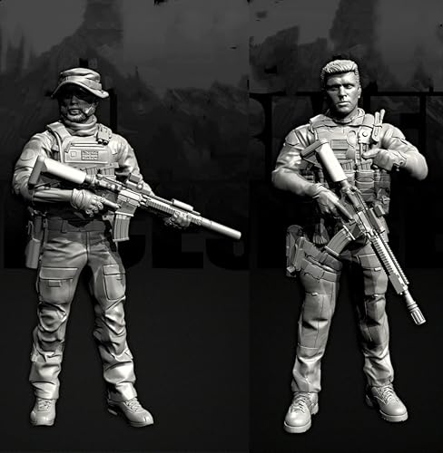 GoodFYouth 1/35 Europäische Kommandosoldaten-Resinmodellbausatz, unbemalt und unmontiert, Resinmodellbausatz (2 Personen) //v3i7O45 von GoodFYouth