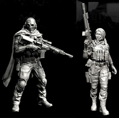 GoodFYouth 1/35 Europäische Kommandosoldaten-Resinmodellbausatz, unbemalt und unmontiert, Resinmodellbausatz (2 Personen) //v3i7O8 von GoodFYouth