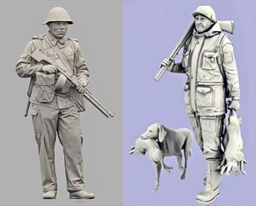 GoodFYouth 1/35 Resin Modell bausatz von Soldaten aus dem Zweiten Weltkrieg unbemalt und unmontiert Resin Modellbausatz von Soldaten (2 Personen) //l2i7j3 von GoodFYouth