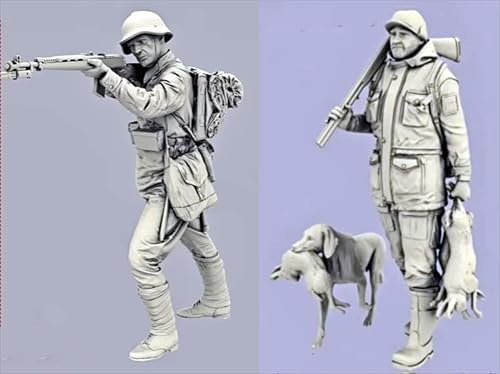 GoodFYouth 1/35 Resin Modell bausatz von Soldaten aus dem Zweiten Weltkrieg unbemalt und unmontiert Resin Modellbausatz von Soldaten (2 Personen) //l2i7j6 von GoodFYouth