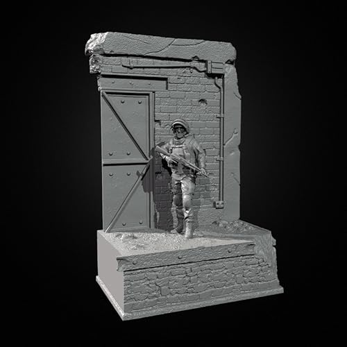 GoodFYouth 1/35 Sci-Fi Agent Soldat Resin Modellbausatz Unbemalter und unmontierter Soldat Resin Modellbausatz (mit Sockel) //H9B4Z5 von GoodFYouth