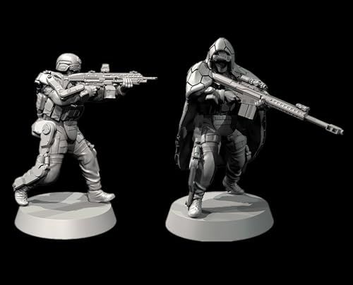 GoodFYouth 1/35 Sci-Fi Commando Soldier Resin Model Kit Unbemaltes und unmontiertes Soldier Resin Model Kit (2 Figuren) // u9d6O1 von GoodFYouth