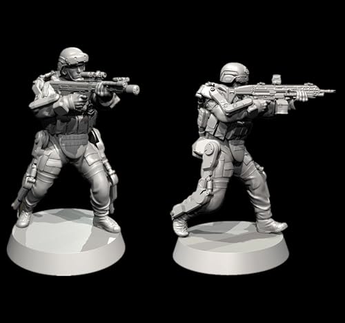 GoodFYouth 1/35 Sci-Fi Commando Soldier Resin Model Kit Unbemaltes und unmontiertes Soldier Resin Model Kit (2 Figuren) // u9d6O3 von GoodFYouth