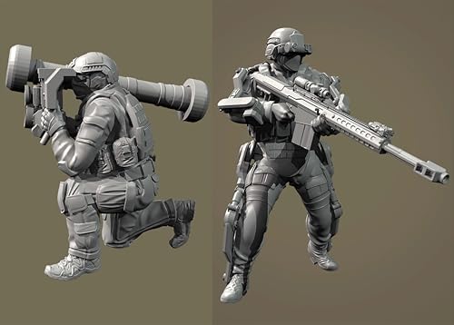 GoodFYouth 1/35 US Commando Soldier Resin Model Kit Unbemalt und unmontiert Soldier Resin Model Kit (2-Personen)//H9B7Z1 von GoodFYouth
