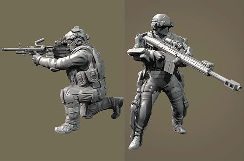 GoodFYouth 1/35 US Commando Soldier Resin Model Kit Unbemalt und unmontiert Soldier Resin Model Kit (2-Personen)//H9B7Z10 von GoodFYouth