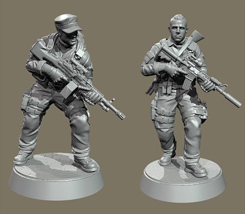 GoodFYouth 1/35 US Commando Soldier Resin Model Kit Unbemalt und unmontiert Soldier Resin Model Kit (2-Personen)//H9B7Z15 von GoodFYouth