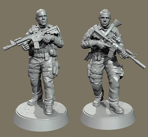 GoodFYouth 1/35 US Commando Soldier Resin Model Kit Unbemalt und unmontiert Soldier Resin Model Kit (2-Personen)//H9B7Z4 von GoodFYouth