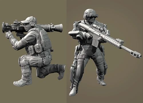 GoodFYouth 1/35 US Commando Soldier Resin Model Kit Unbemalt und unmontiert Soldier Resin Model Kit (2-Personen)//H9B7Z9 von GoodFYouth