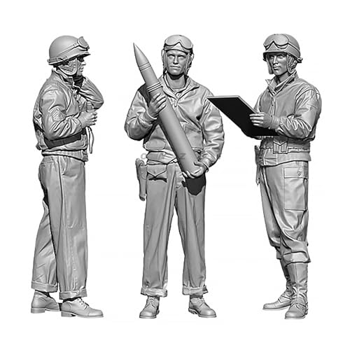 GoodFYouth 1/35 WWII German Soldier Resin Model Kit Unbemalt und unmontiert Soldier Resin Model Kit (3-Personen)//A2S2O2 von GoodFYouth