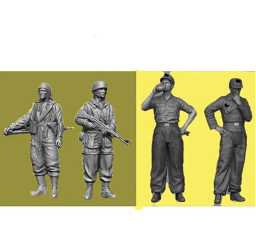 GoodFYouth 1/35 WWII German Soldier Resin Model Kit Unbemalt und unmontiert Soldier Resin Model Kit (4-Personen)//A2S2O5 von GoodFYouth