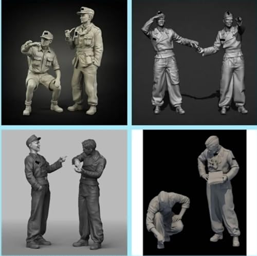 GoodFYouth 1/35 WWII German Soldier Resin Model Kit Unbemalt und unmontiert Soldier Resin Model Kit (8-Personen)//A2S2O9 von GoodFYouth