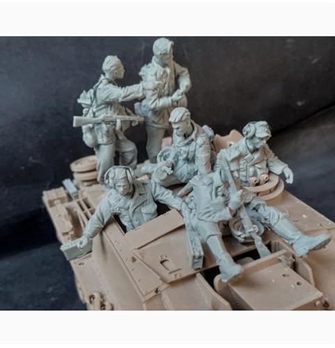 GoodFYouth 1/35 WWII Panzersoldat Resin Modellbausatz Unbemalter und unmontierter Soldat Resin Modellbausatz (6 Figuren, Keine Panzer) // u9d3O7 von GoodFYouth
