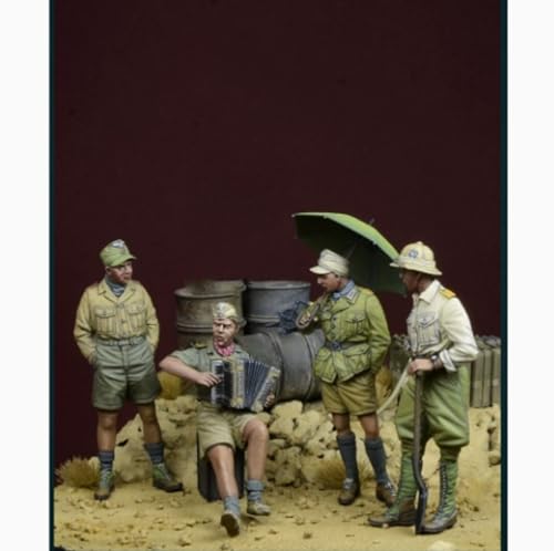 GoodFYouth 1/35 WWII Soldat Resin Modellbausatz Unbemalt und unmontiert Soldat Resin Modellbausatz (4 Figuren) // u9d4O2 von GoodFYouth