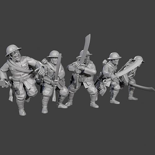 GoodFYouth 1/35 Zweiter Weltkrieg Chinesischer Soldat Resin-Modellbausatz Unbemalter und unmontierter Resin-Modellbausatz (5 Figuren) //v4i1O2 von GoodFYouth