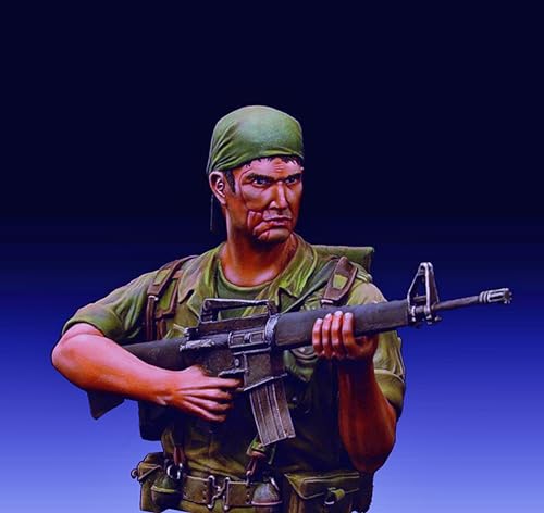 1/10 Resin-Büstenmodell-Bausatz eines US-Soldaten in Vietnam Unbemalte und unmontierte Miniatur-Resin-Modellteile // M1Q4x-5 von GoodYouth