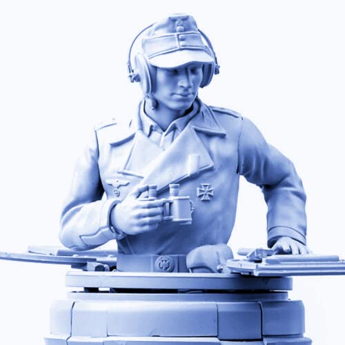 1/16 WWII German Tank Officer Model Resin Figure Model Kit Miniature Resin Parts // ef6j-1 (unmontiert und unbemalt) (ohne Tank) von GoodYouth