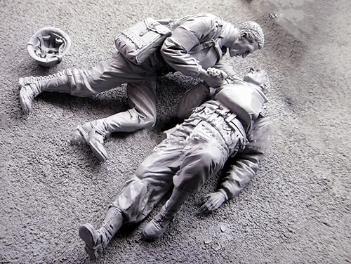 1/16 WWII Normandy Landing American Soldiers Resin Model Kit Unbemalte und unmontierte Miniatur Resin Model Teile und Komponenten (2 Personen)//h0H7a-2 von GoodYouth