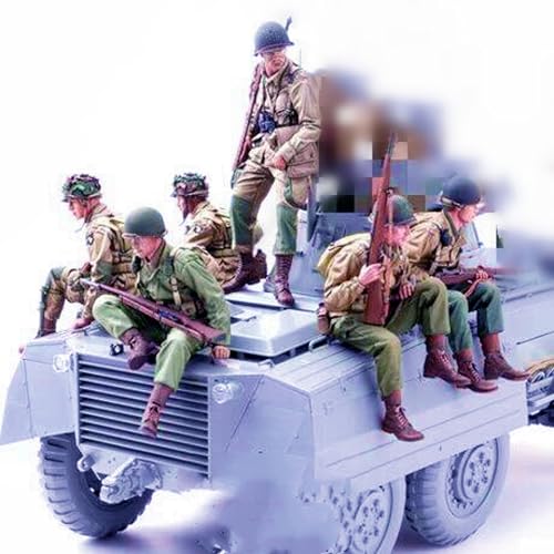 1/16 WWII Panzersoldat Harzmodellbausatz Unbemalter und unmontierter Miniatur Resinmodellbausatz (6 Mann, Keine Panzer) // X3i7Z2 von GoodYouth