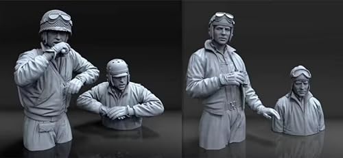 1/16 WWII US Tank Soldier Resin Bust Model Kit Unbemalte und unmontierte Miniatur Resin Modellteile (4 Personen) // M7Q3x-9 von GoodYouth