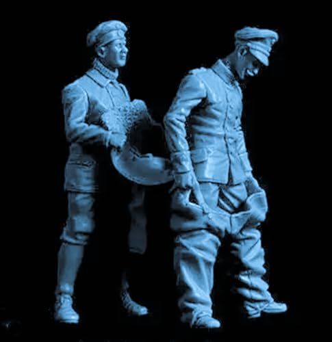 1/32 - WWII German Soldier Resin Figure Kit Unbemalte und unmontierte Miniatur Resin Modellteile (2-Personen)// T7V2a-8 von GoodYouth